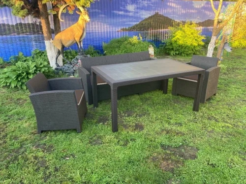 Комплект мебели под искусственный ротанг для отдыха Калифорния «California Maxi Triple Set» арт.77787/77770/536 КД