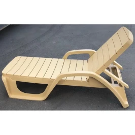 Шезлонг пластиковый Амстердам (Прованс)  -  Бежевый