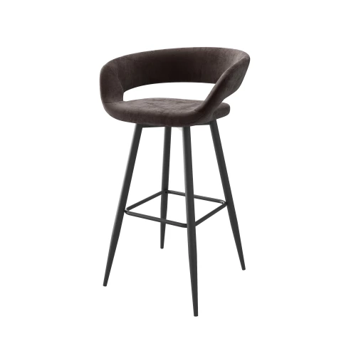 Стул барный Барни Р 900, Черный/BROWN LUX b29