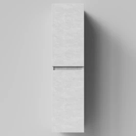 Пенал Бест 35 (2 двери) подвесной, Белый камень ПВХ 57805, левый, бельевая корзина