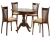 Обеденная группа (Стол Фабрицио-1 и 4 стула Тулон), орех темный