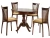 Обеденная группа (Стол Фабрицио-1 и 4 стула Тулон), орех темный