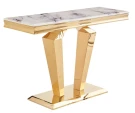 Стол-консоль Адамант IST-804,120х40х78 см, небесный белый/золотой Стол-консоль Адамант IST-804,120х40х78 см, небесный белый/золотой