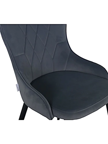 DC444 Стул мягкий, МАРЕНГО#MJ 420-13 велюр, каркас металл черный