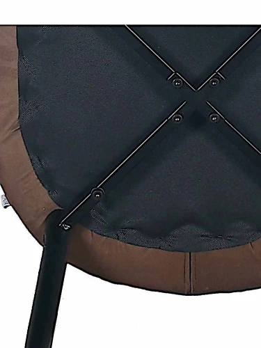 DC444 Стул мягкий, МАРЕНГО#MJ 420-13 велюр, каркас металл черный