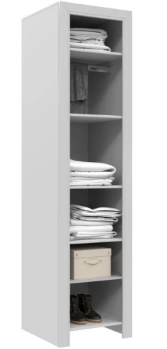 Шкаф «Эстель 1Д» КМК 0738.30-01, Белый/ Белый глянец