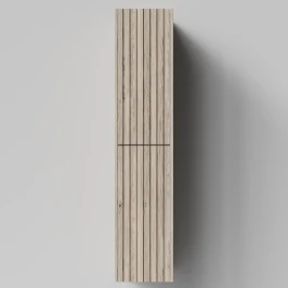 Пенал Тач 30 подвесной, Дубослив ореховый светлый ПВХ 3445, левый, бельевая корзина