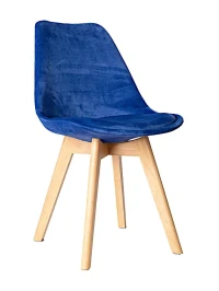 GH608/DC608 Стул пластиковый мягкий, САПФИР велюр, каркас бук