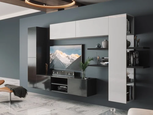 Шкаф навесной «Альда 2Д» КМК 0782.2, черный/черный глянец