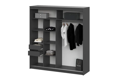 Шкаф-купе №3 2,0м Графит серый