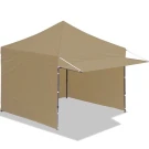 Быстросборная торговая палатка шатер с козырьком 3х3 м Серии S7  -  Бежевая