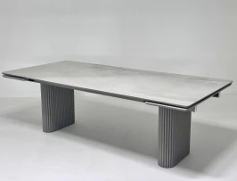 Стол АДАЖИО 240 (320) см VARESE ONICE, керамика / Латте каркас М-City