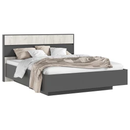 Кровать парящая с подъемным механизмом Роджина 1,6 м, Дуб крафт белый, Графит