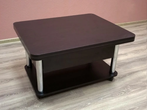 Стол-трансформер Дебют 3, Венге темный/Ножки черные