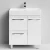 Тумба Мальта 70 напольный, ящики и дверь, белый глянец, правый Vodok с раковиной в комплекте