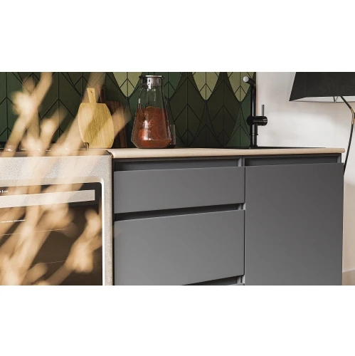 Готовая кухня Денвер 1,6 м, Графит серый, Сонома