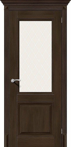 Межкомнатная дверь экошпон ĒLPORTA Классико-33 Dark Oak White Сrystal