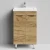 Тумба Смайл 50 напольный, Дуб Тортуга ПВХ 2357-43 Vodok с раковиной в комплекте