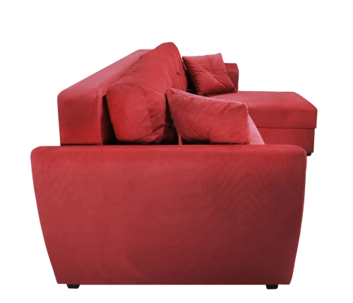 Диван угловой Амстердам велюр красный 160