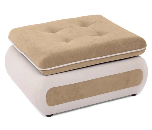 Пуф Оскар, велюр бежевый