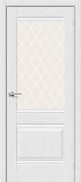 Межкомнатная дверь экошпон Прима-3 Virgin White Сrystal