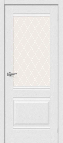 Межкомнатная дверь экошпон Прима-3 Virgin White Сrystal