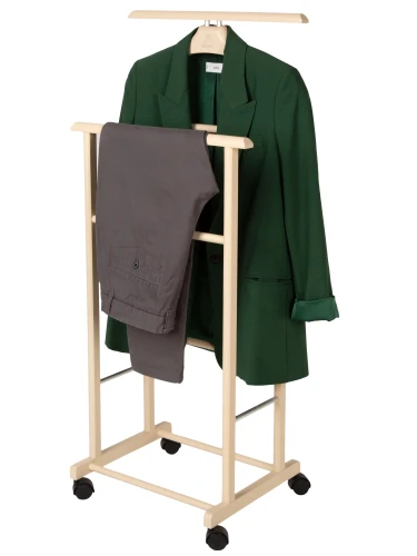 Вешалка костюмная на колесах В 22Н слоновая кость