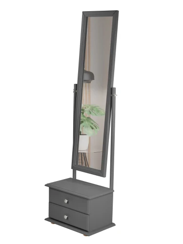 Зеркало с тумбой Селена серый 151 см х 46 см