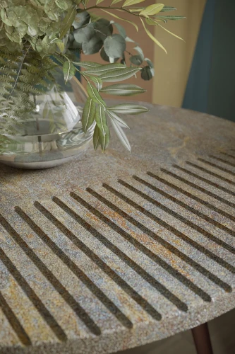 Стол журнальный Рикон Страйп гранж/винный металлик