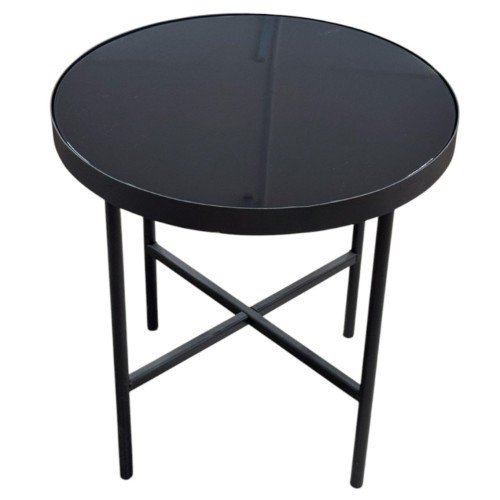 Стол журнальный МеталлАрт М011 МАЛЫЙ стемалит черный/черный