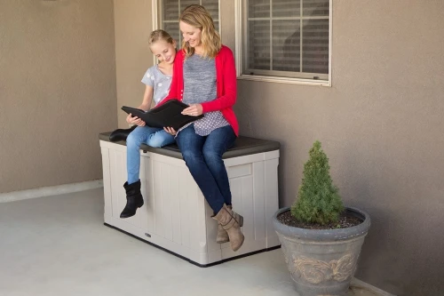 Сундук пластиковый Sand and Brown 439 л, бежево-коричневый