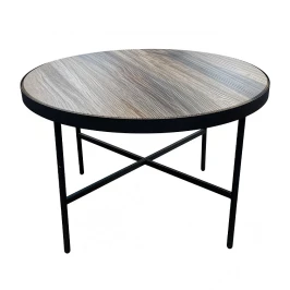 Стол журнальный МеталлАрт М011 БОЛЬШОЙ коричневый дуб/черный