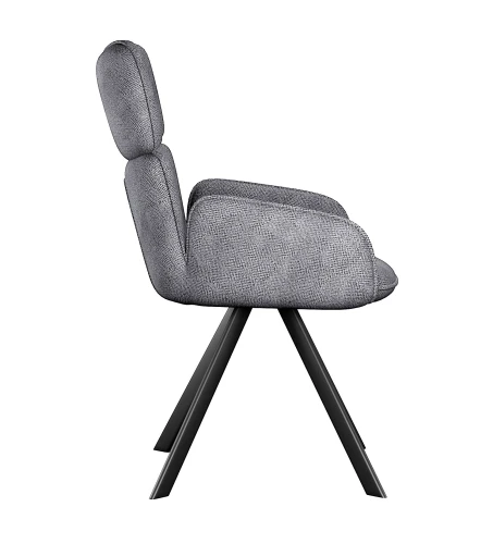 Стул DikLine 501 поворотный SB6 св.сер, ножки черные