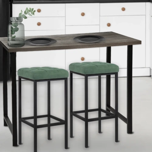 Стул «Камелот» ДП 2-07, велюр «Катания Изумруд», каркас черный матовый