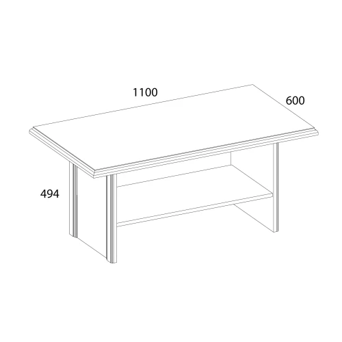 Стол журнальный, MONAKO, цвет Сосна винтаж/дуб анкона