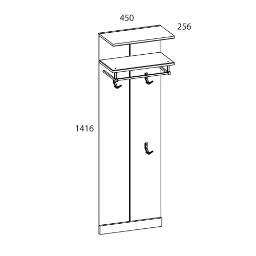 Вешалка 45, OSKAR , цвет дуб Санремо