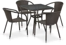 Комплект плетеной мебели T282BNT/Y137C-W53 Brown 4Pcs Комплект плетеной мебели T282BNT/Y137C-W53 Brown 4Pcs