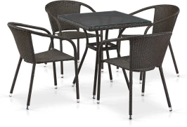 Комплект плетеной мебели T282BNT/Y137C-W53 Brown 4Pcs
