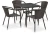 Комплект плетеной мебели T282BNT/Y137C-W53 Brown 4Pcs