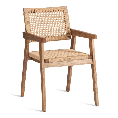 Стул VANHEIM дерево вяз/бечевка, Груша (№3), 46х45х83 см