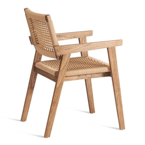 Стул VANHEIM дерево вяз/бечевка, Груша (№3), 46х45х83 см