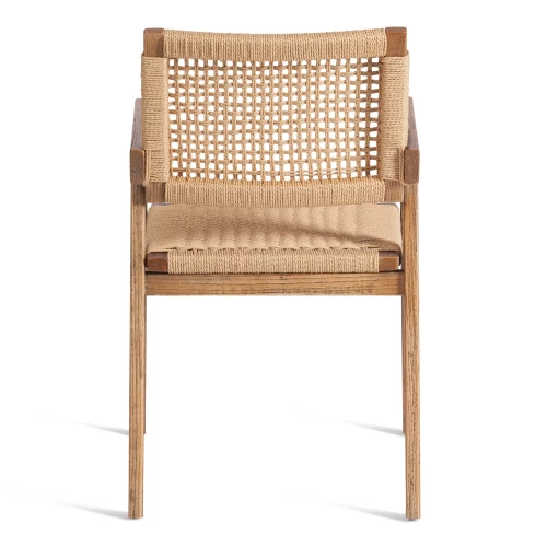 Стул VANHEIM дерево вяз/бечевка, Груша (№3), 46х45х83 см