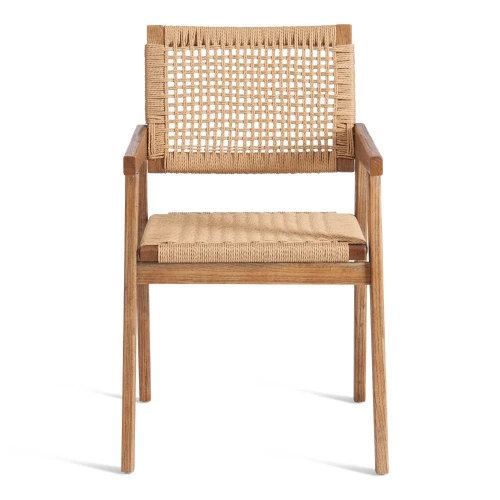 Стул VANHEIM дерево вяз/бечевка, Груша (№3), 46х45х83 см