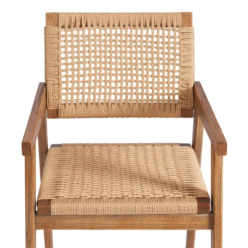 Стул VANHEIM дерево вяз/бечевка, Груша (№3), 46х45х83 см