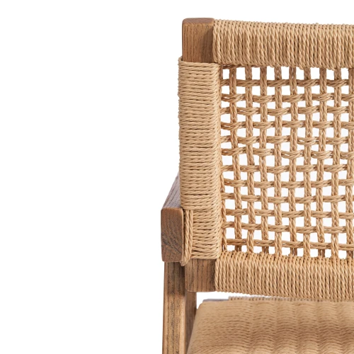 Стул VANHEIM дерево вяз/бечевка, Груша (№3), 46х45х83 см