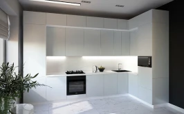 Угловая модульная кухня Идеалиста Royal 3900х1700 French Grey МДФ эмаль