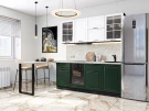 Готовый кухонный гарнитур Дублин-03 Special White/Special Green Graphite Готовый кухонный гарнитур Дублин-03 Special White/Special Green Graphite