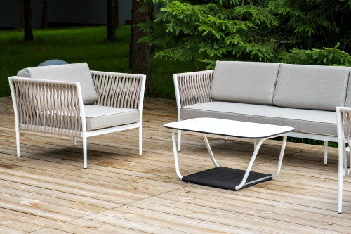 "Касабланка" лаунж-зона плетеная из роупа 5-местная, цвет бежевый