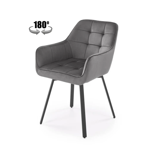 Стул HALMAR K588 серый/черный