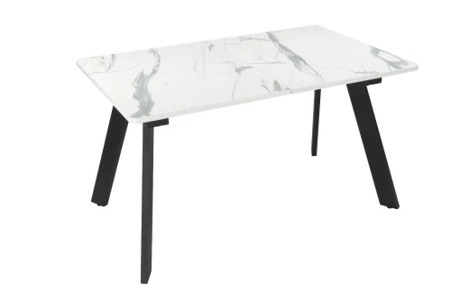 Стол LARSEN 138*83+40 Столешница пластик Мрамор Марквина, каркас черный
